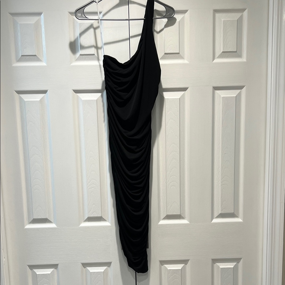 Lulus Black One-Shoulder Dress - Picture 3 of 4